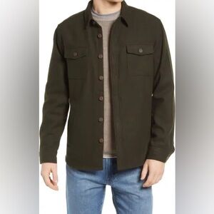 The Normal Brand Brightside Plaid Flannel Lined Shirt Jacket Green Button Up XL